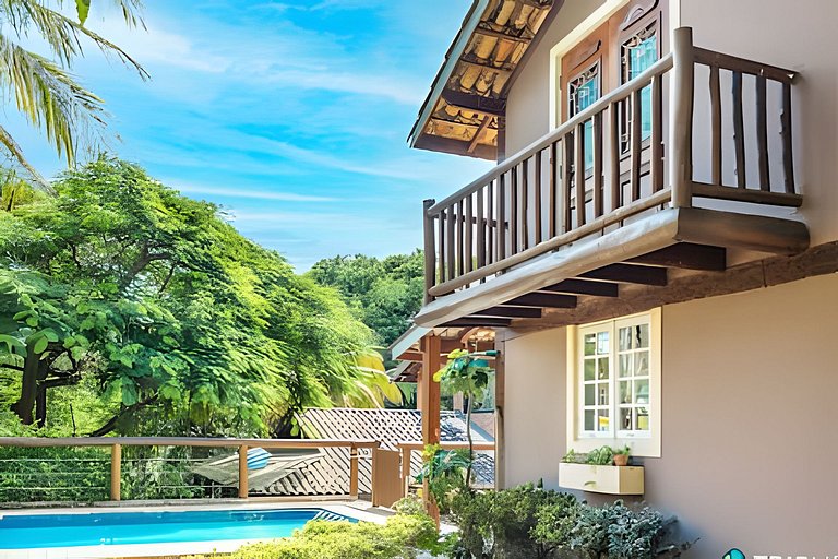 Casa Ribeirão – 4 quartos e piscina a poucos passos da praia