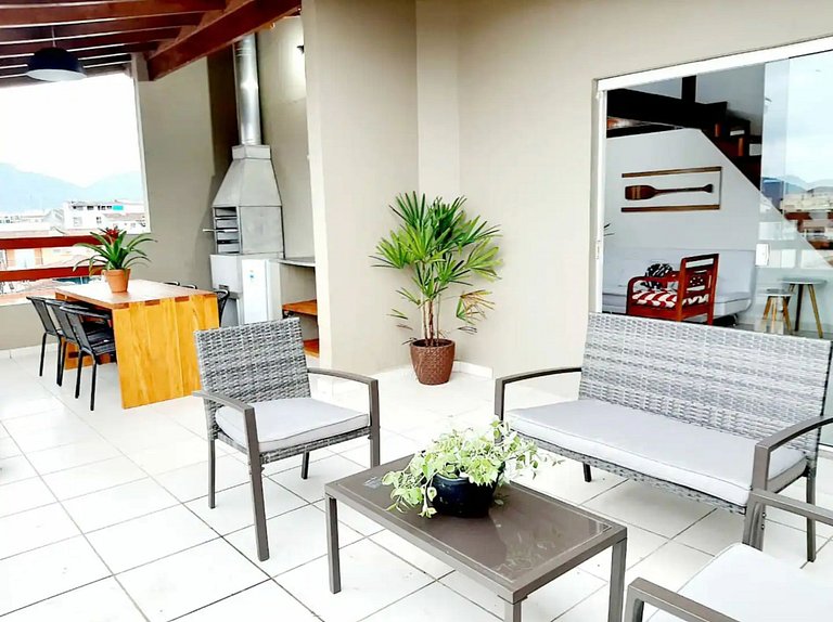 Flat 1 – Apto moderno com varanda gourmet