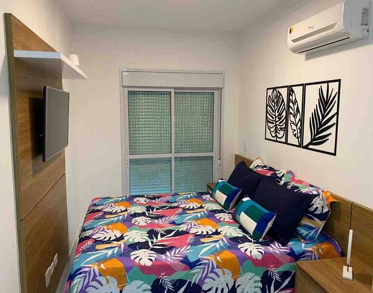 Apto Riviera – Varanda com churrasqueira a 500m da praia