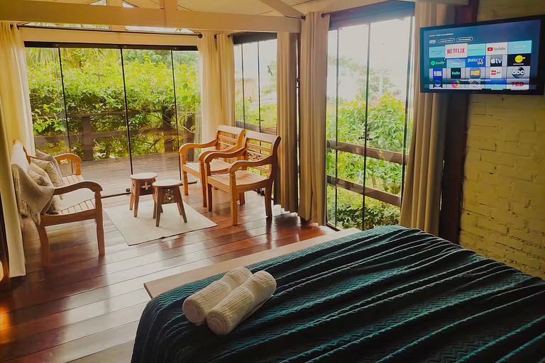 Duplex Airazul Ilhabela – Vista, varanda & 400m da praia