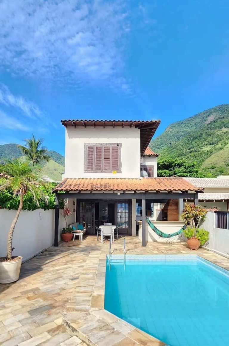Casa Por-do-sol | Piscina, vista e pé na areia