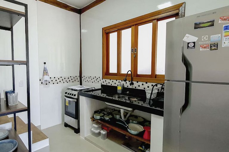 Flat Maresias | 2 dorms, cozinha e piscina em Maresias