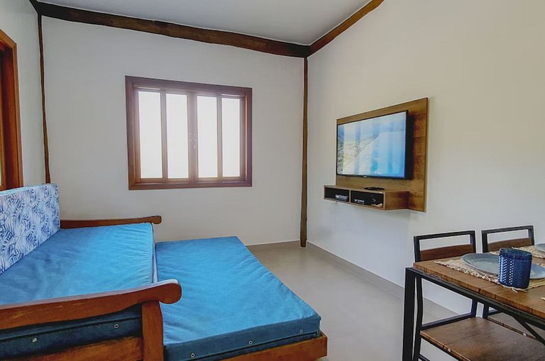 Flat Maresias | 2 dorms, cozinha e piscina em Maresias