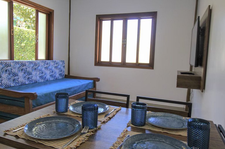 Flat Maresias | 2 dorms, cozinha e piscina em Maresias