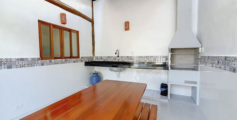 Flat Maresias | 2 dorms, cozinha e piscina em Maresias