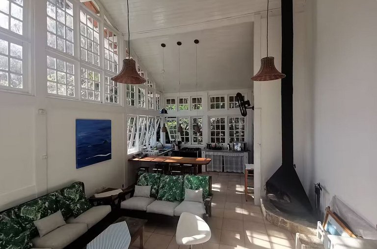 Rancho Pé na Areia: Casa com Jacuzzi e Vista para o Mar