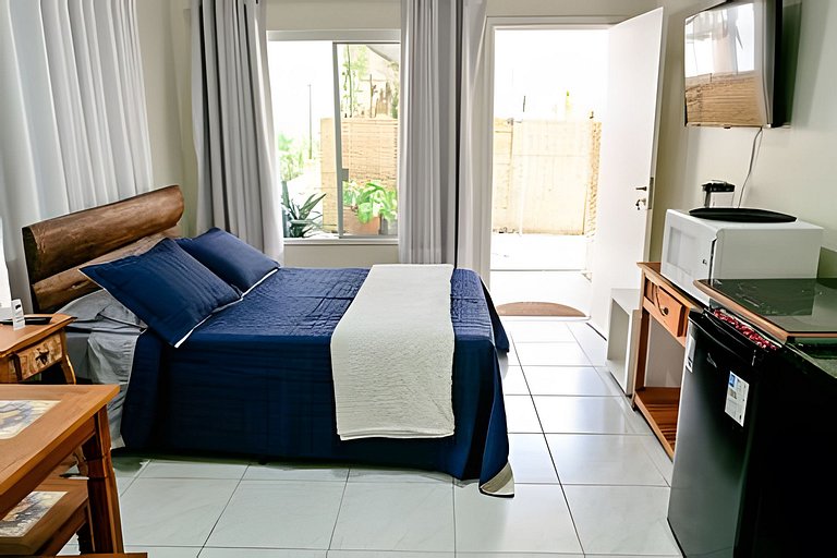 Jubarte Chalés - suíte com cozinha na cachoeira