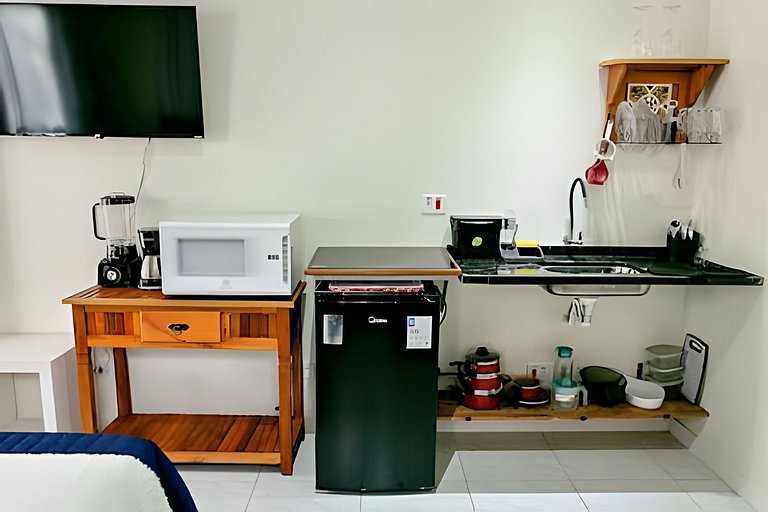 Jubarte Chalés - suíte com cozinha na cachoeira