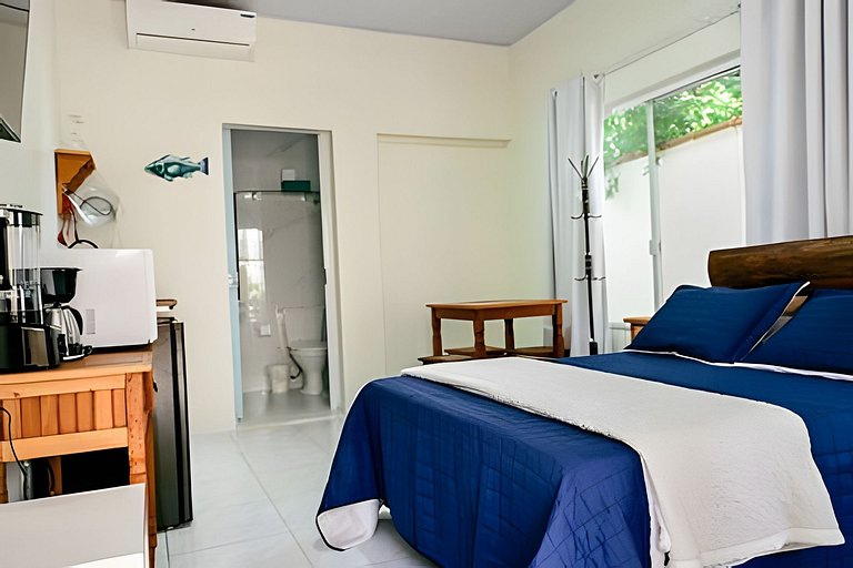 Jubarte Chalés - suíte com cozinha na cachoeira